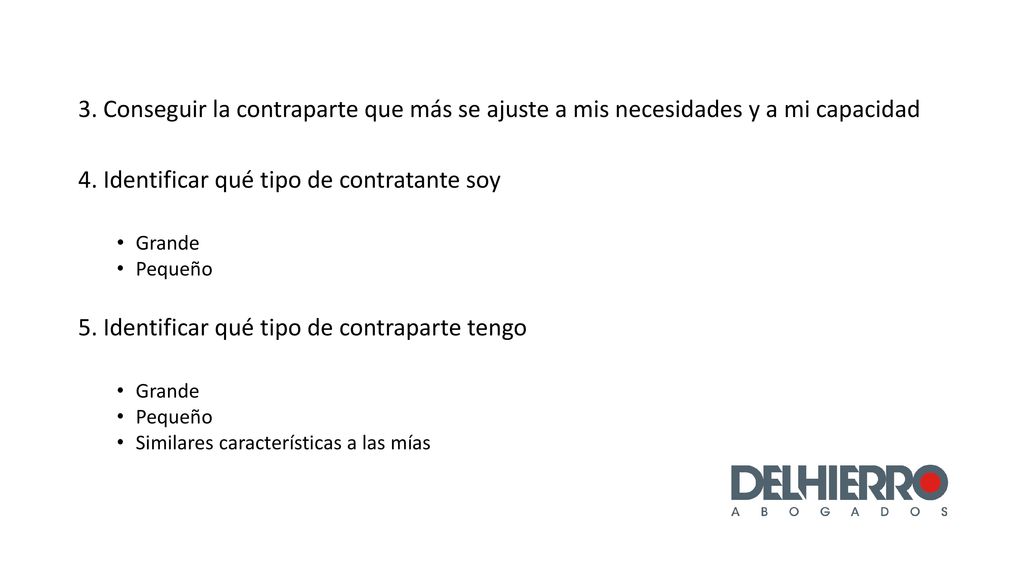 4. Identificar qué tipo de contratante soy