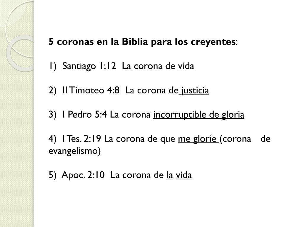 5 coronas en la Biblia para los creyentes: