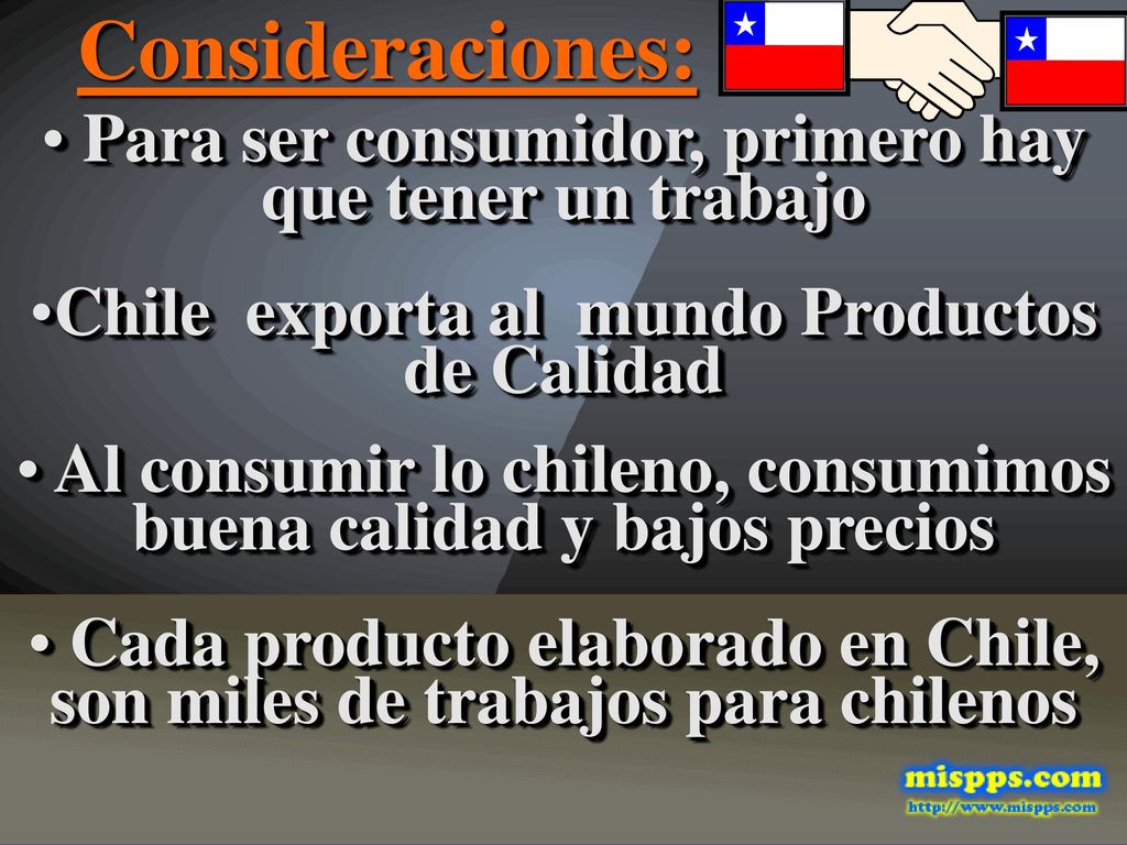 Consideraciones: Para ser consumidor, primero hay que tener un trabajo