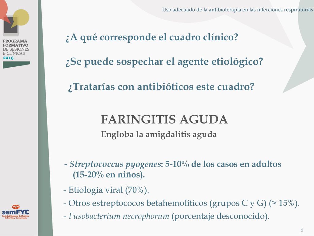 Uso adecuado de la antibioterapia en las infecciones respiratorias