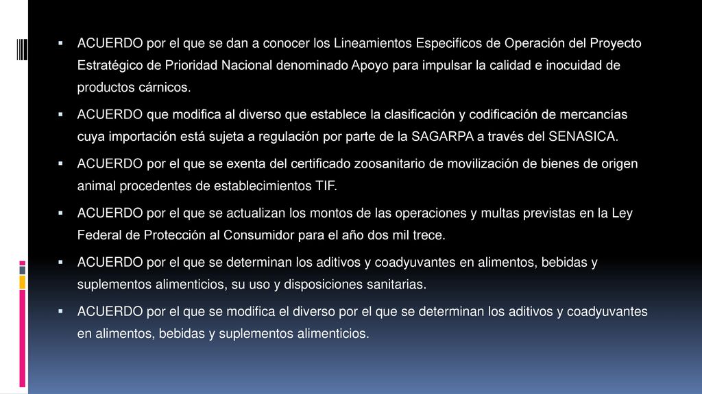 ACUERDO por el que se dan a conocer los Lineamientos Especificos de Operación del Proyecto Estratégico de Prioridad Nacional denominado Apoyo para impulsar la calidad e inocuidad de productos cárnicos.