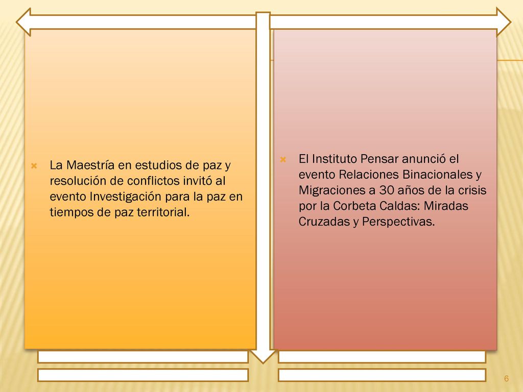 La Maestría en estudios de paz y resolución de conflictos invitó al evento Investigación para la paz en tiempos de paz territorial.
