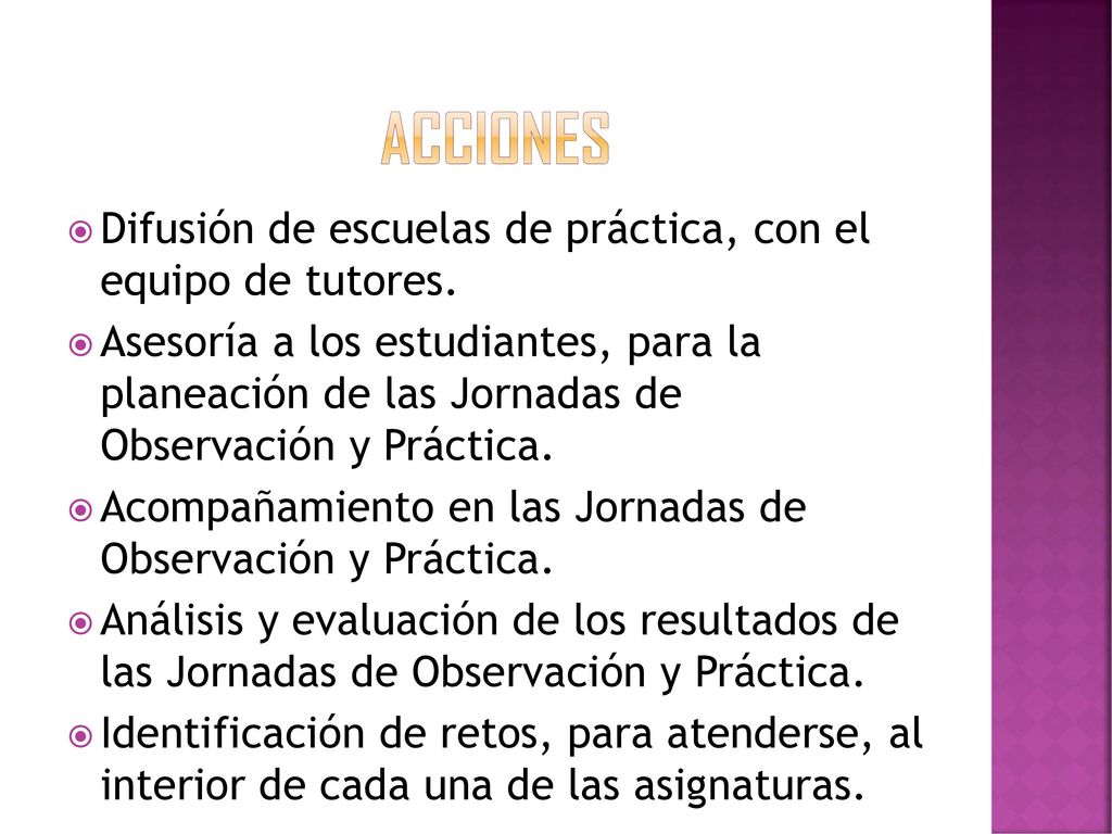 ACCioNES Difusión de escuelas de práctica, con el equipo de tutores.