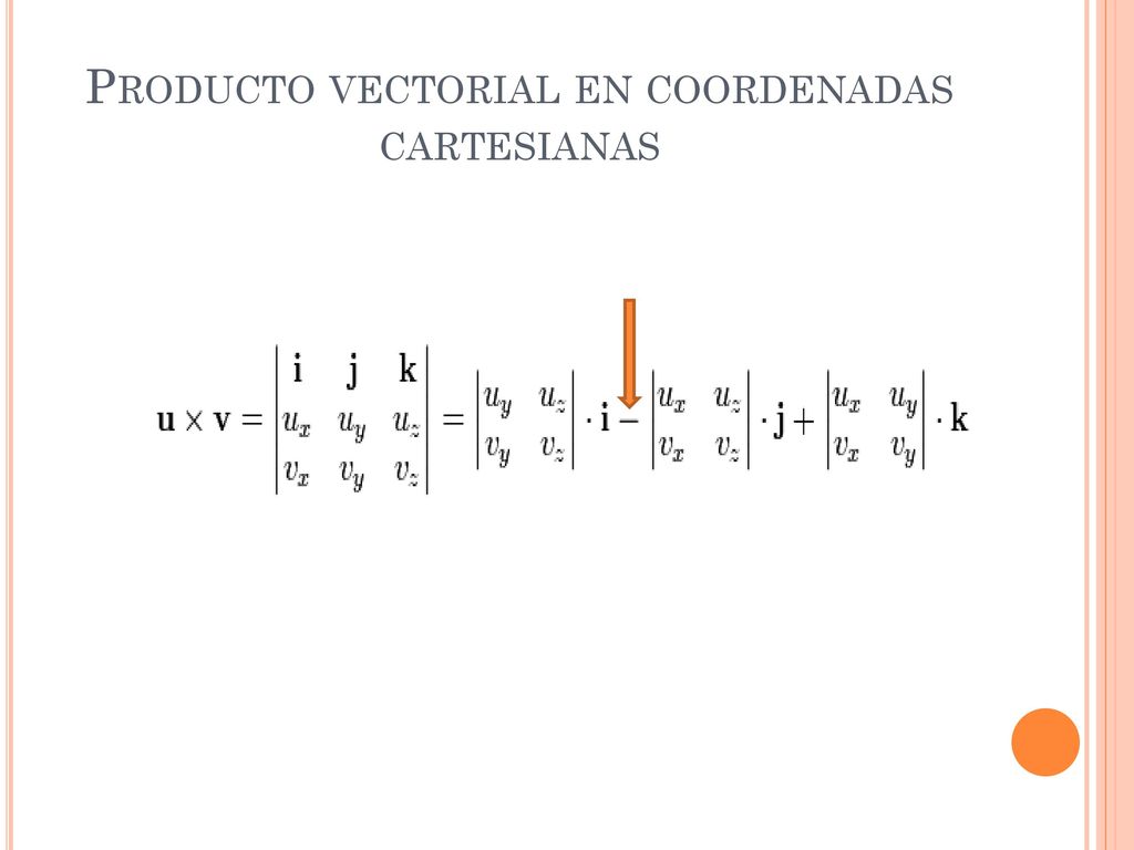 Producto vectorial en coordenadas cartesianas