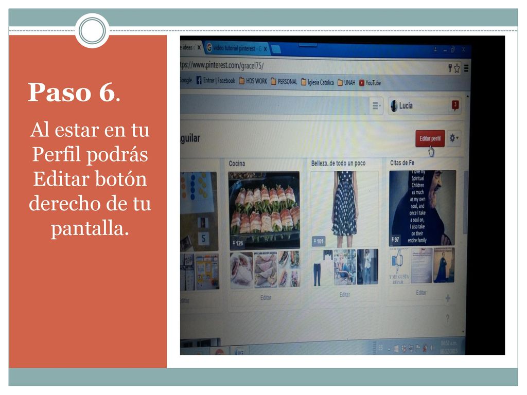 Al estar en tu Perfil podrás Editar botón derecho de tu pantalla.