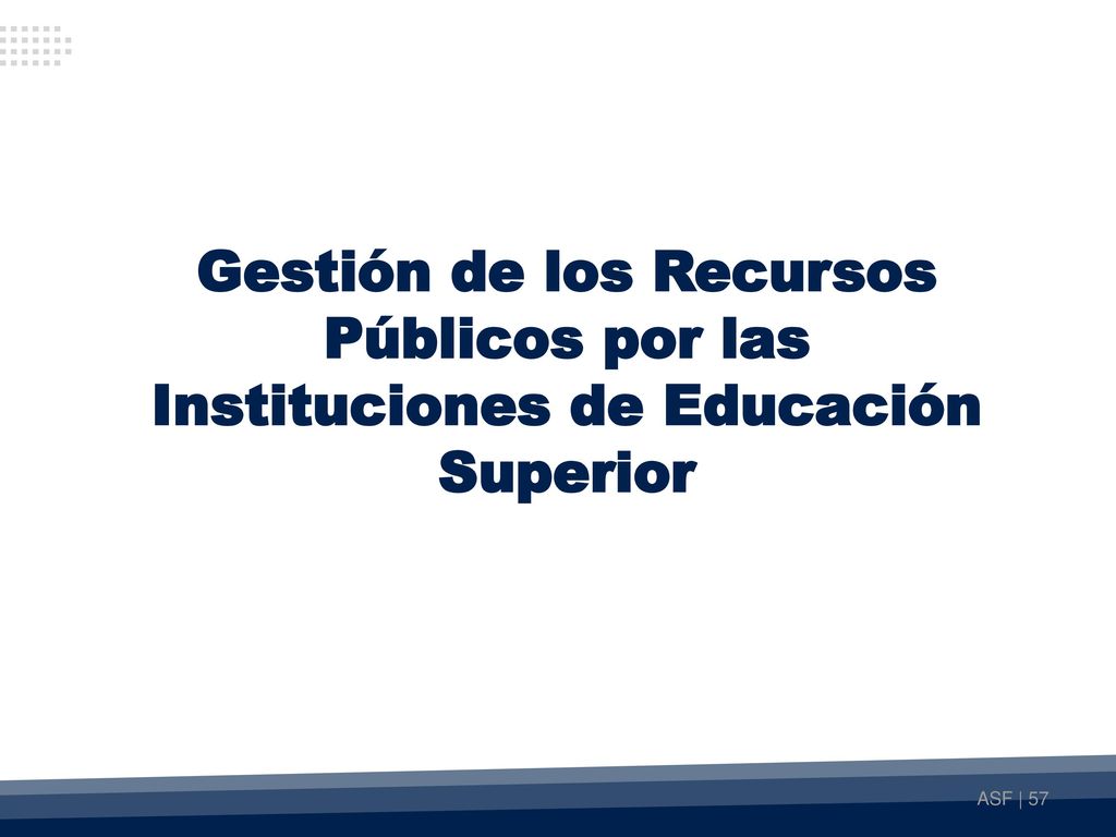 Gestión de los Recursos Públicos por las Instituciones de Educación Superior