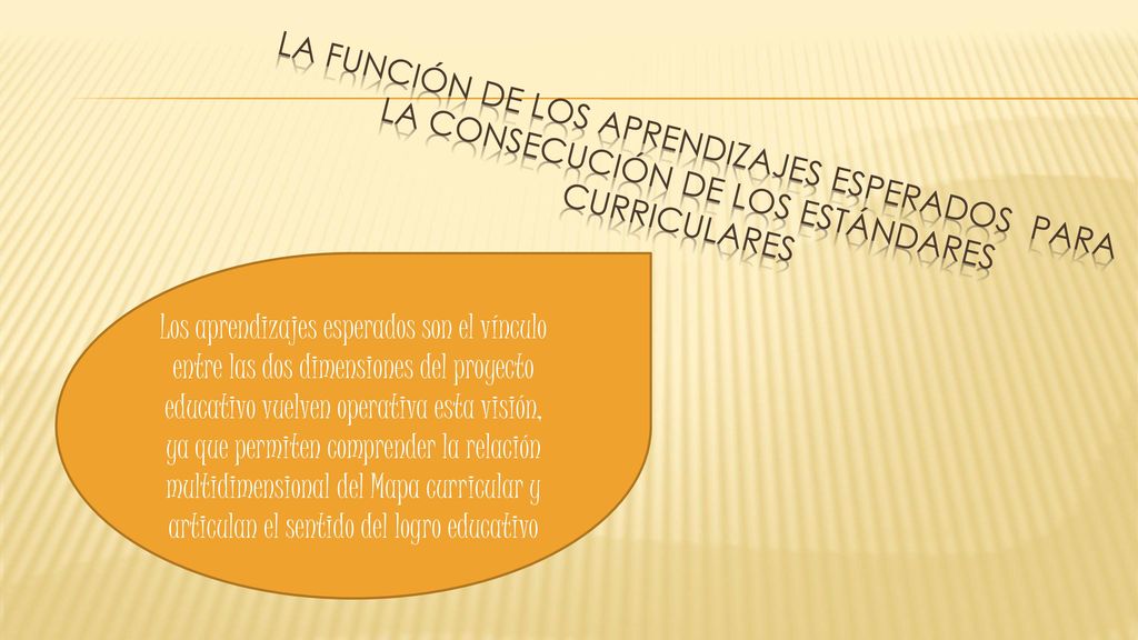 LA FUNCIÓN DE LOS APRENDIZAJES ESPERADOS PARA LA CONSECUCIÓN DE LOS ESTÁNDARES CURRICULARES