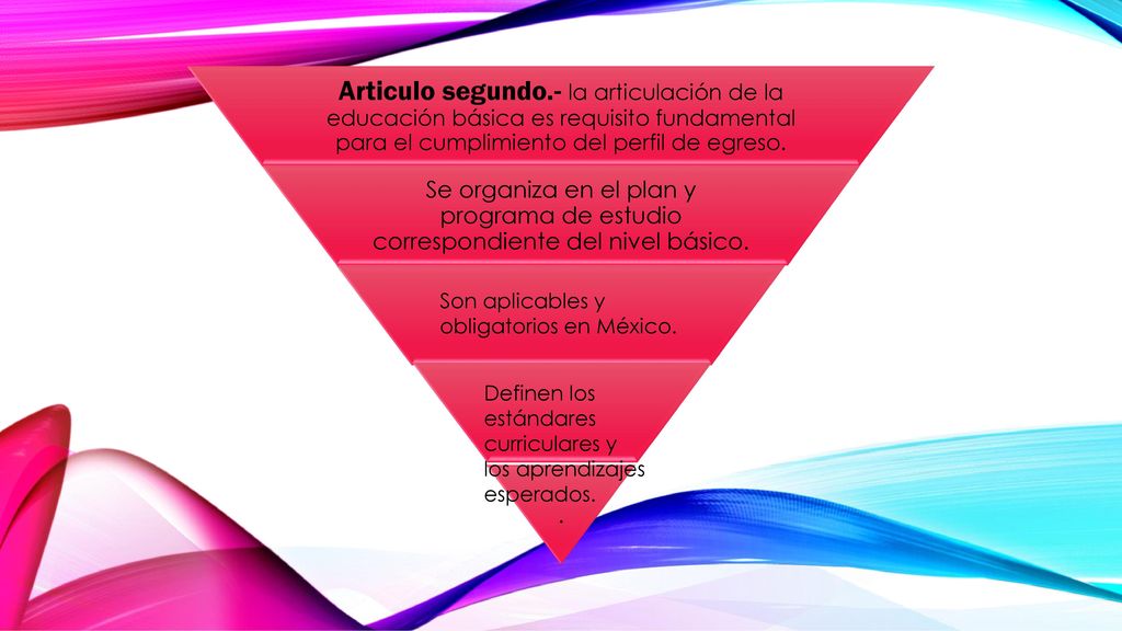 Articulo segundo.- la articulación de la educación básica es requisito fundamental para el cumplimiento del perfil de egreso.
