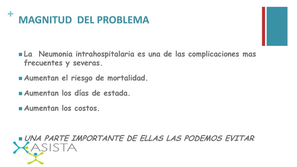 MAGNITUD DEL PROBLEMA La Neumonia intrahospitalaria es una de las complicaciones mas frecuentes y severas.