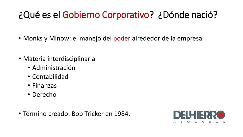 ¿Qué es el Gobierno Corporativo ¿Dónde nació