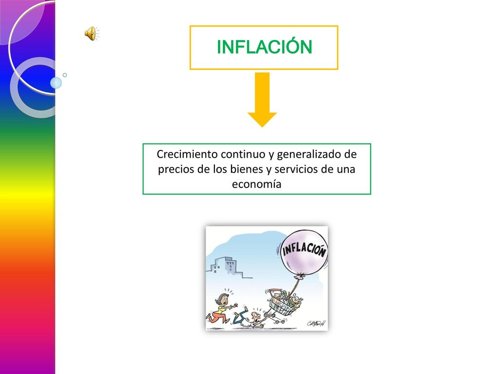 INFLACIÓN Crecimiento continuo y generalizado de precios de los bienes y servicios de una economía
