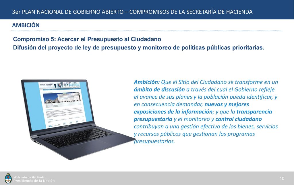 3er PLAN NACIONAL DE GOBIERNO ABIERTO – COMPROMISOS DE LA SECRETARÍA DE HACIENDA
