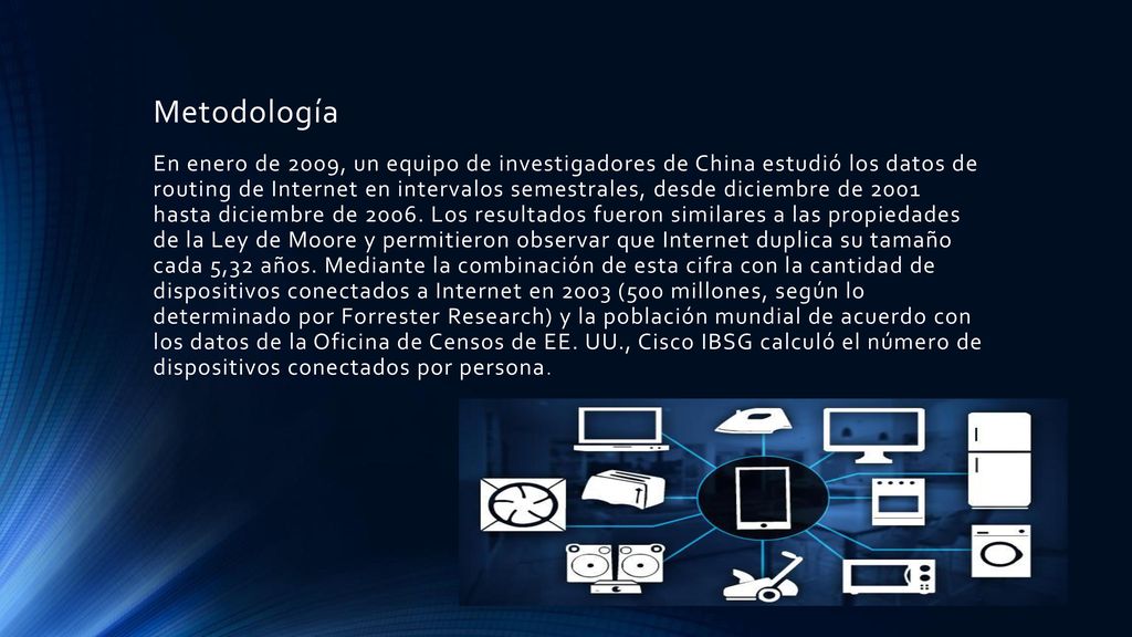 Metodología En enero de 2009, un equipo de investigadores de China estudió los datos de routing de Internet en intervalos semestrales, desde diciembre de 2001 hasta diciembre de 2006.