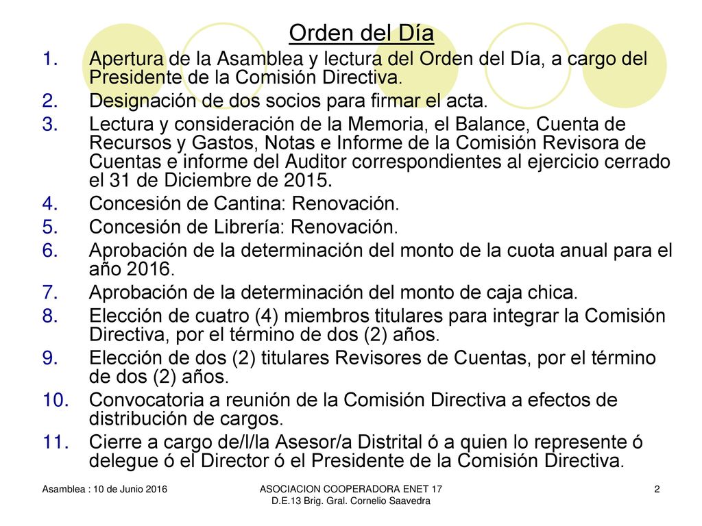 ASOCIACION COOPERADORA ENET 17 D.E.13 Brig. Gral. Cornelio Saavedra