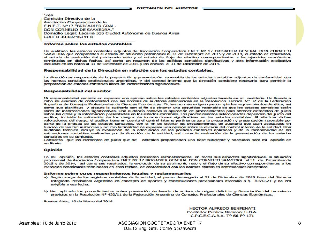 ASOCIACION COOPERADORA ENET 17 D.E.13 Brig. Gral. Cornelio Saavedra