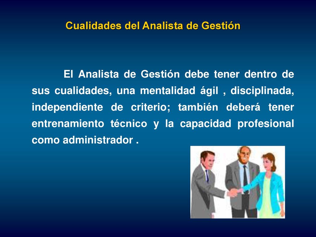 Cualidades del Analista de Gestión