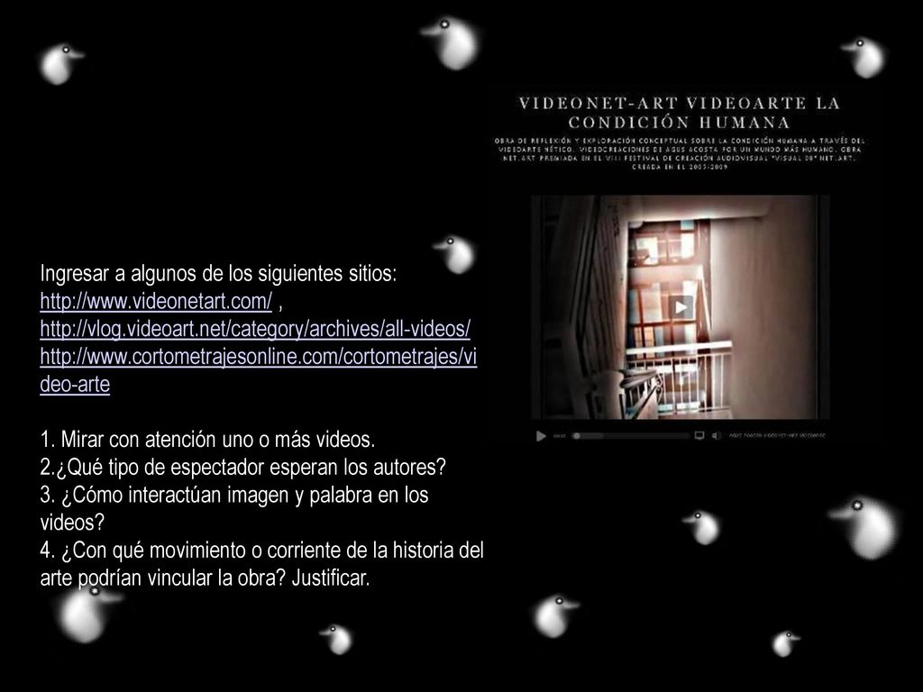 Ingresar a algunos de los siguientes sitios:   videonetart