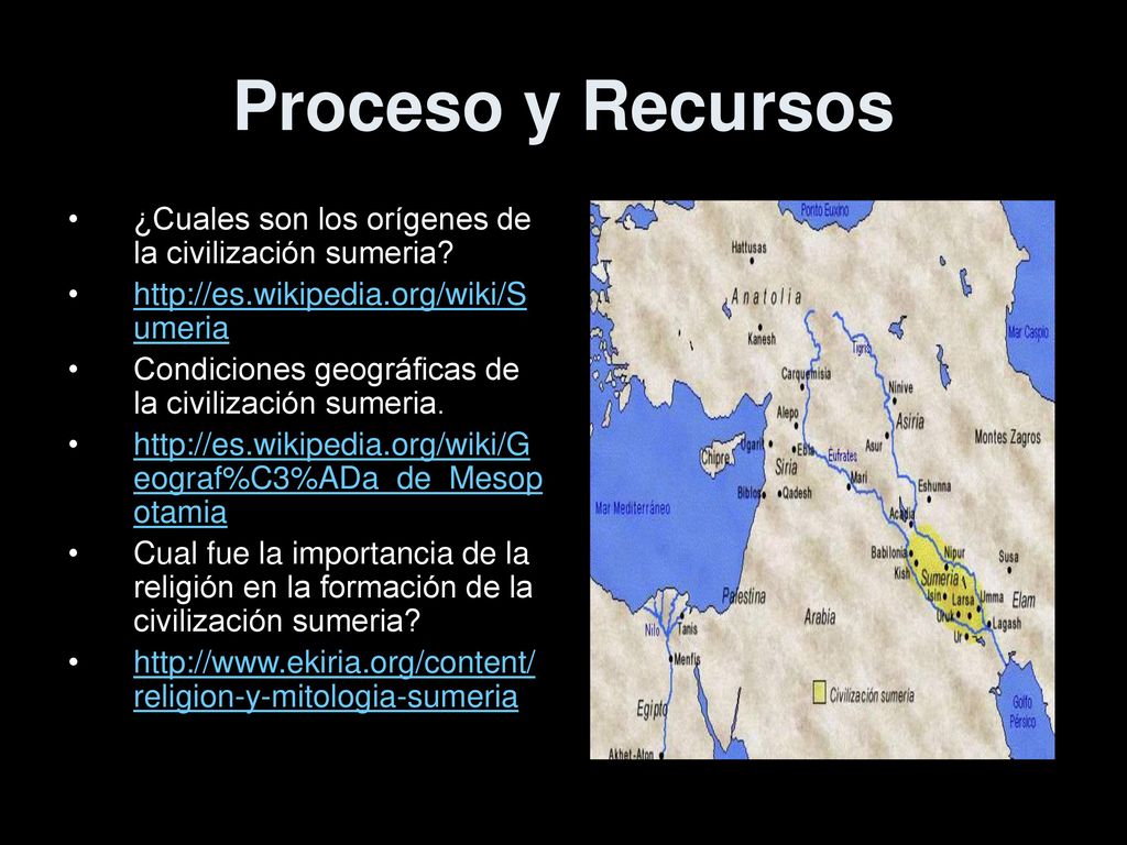 Proceso y Recursos ¿Cuales son los orígenes de la civilización sumeria