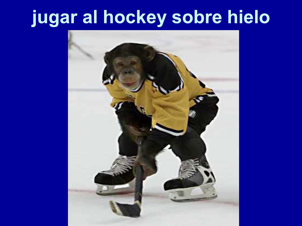 jugar al hockey sobre hielo