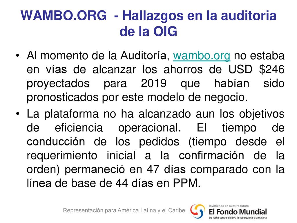 WAMBO.ORG - Hallazgos en la auditoria de la OIG