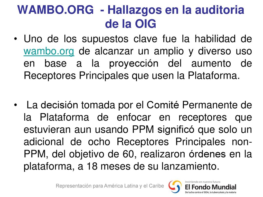 WAMBO.ORG - Hallazgos en la auditoria de la OIG