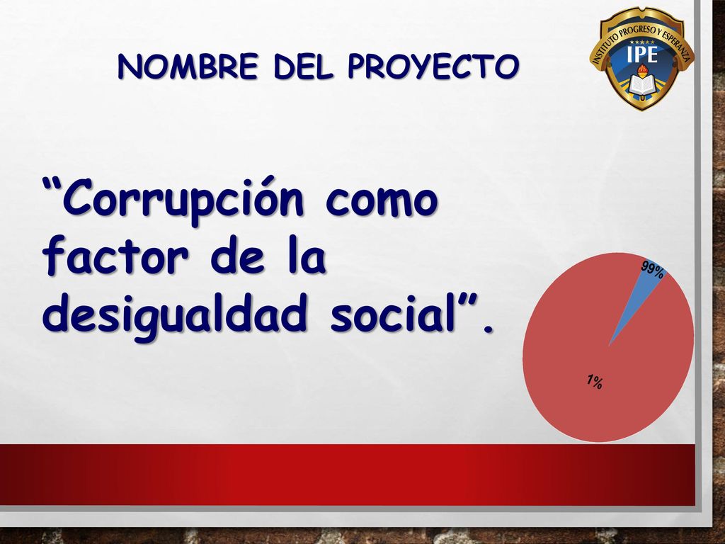 Corrupción como factor de la desigualdad social .