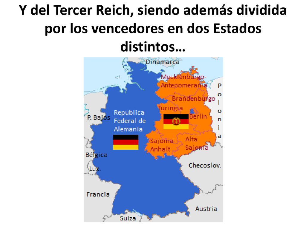 Y del Tercer Reich, siendo además dividida por los vencedores en dos Estados distintos…