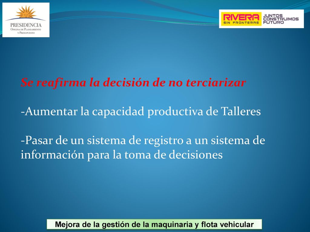 Mejora de la gestión de la maquinaria y flota vehicular