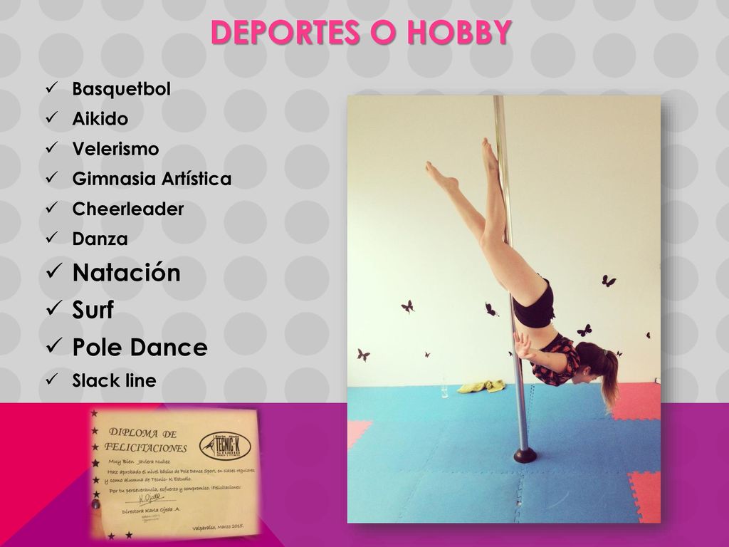 Deportes o hobby Natación Surf Pole Dance Basquetbol Aikido Velerismo