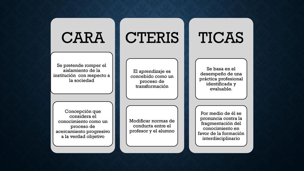 CARA Se pretende romper el aislamiento de la institución con respecto a la sociedad.