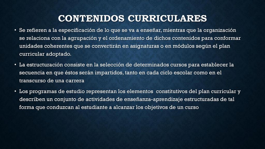 ORGANIZACIÓN Y ESTRUCTURACIÓN CURRICULAR - ppt descargar