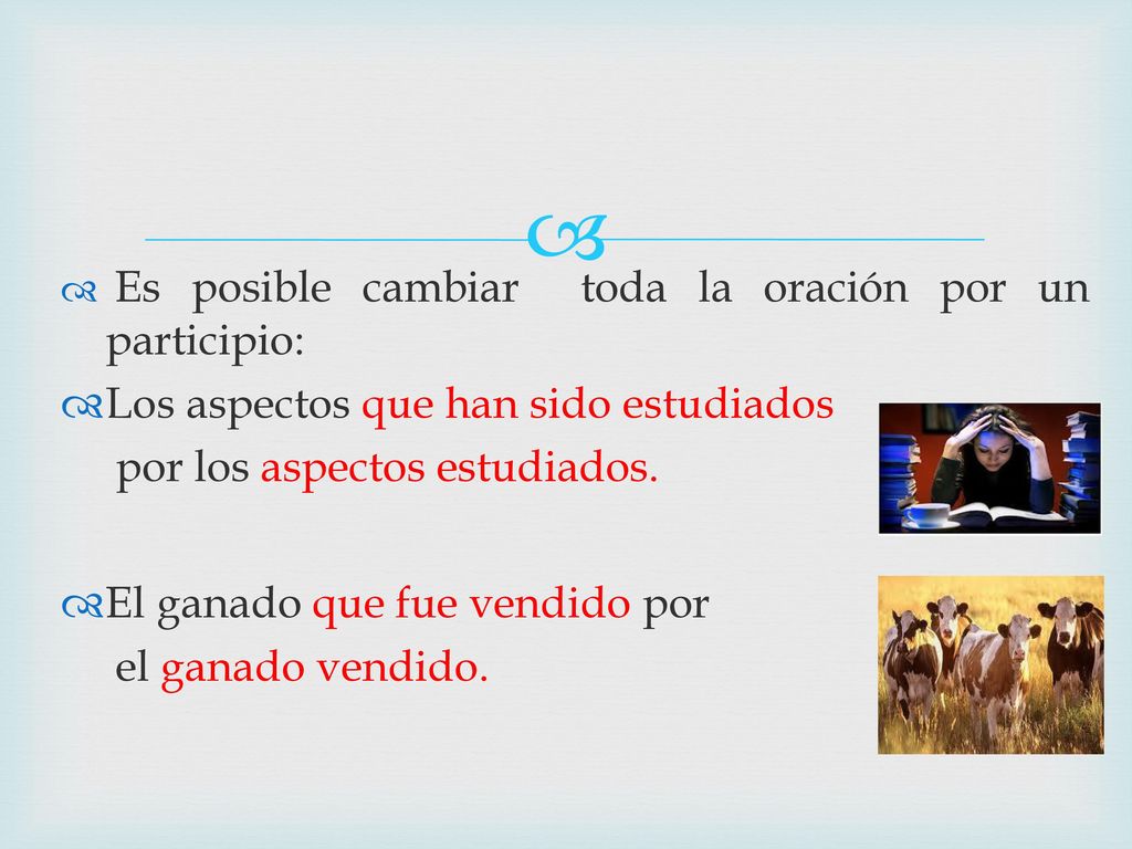 Los aspectos que han sido estudiados por los aspectos estudiados.