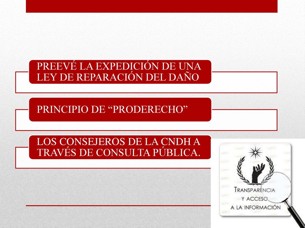 PREEVÉ LA EXPEDICIÓN DE UNA LEY DE REPARACIÓN DEL DAÑO