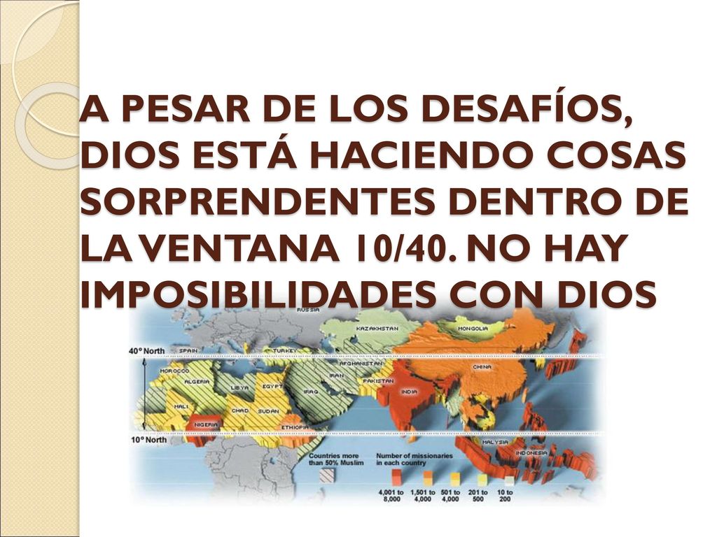 A PESAR DE LOS DESAFÍOS, DIOS ESTÁ HACIENDO COSAS SORPRENDENTES DENTRO DE LA VENTANA 10/40.