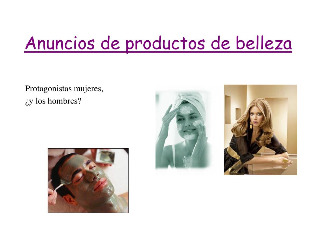 Anuncios de productos de belleza