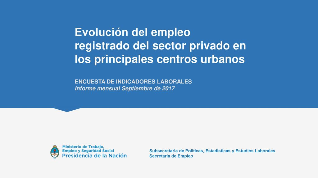 Evolución del empleo registrado del sector privado en los principales centros urbanos