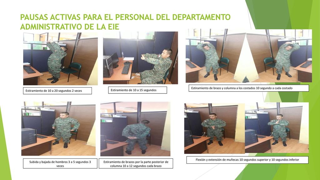 Subida y bajada de hombros 3 a 5 segundos 3 veces