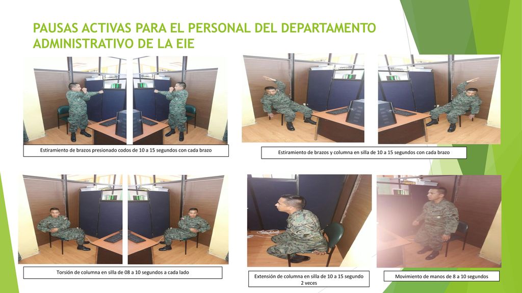 PAUSAS ACTIVAS PARA EL PERSONAL DEL DEPARTAMENTO ADMINISTRATIVO DE LA EIE