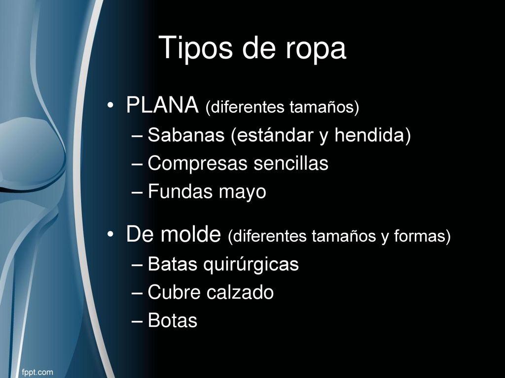 Tipos de ropa PLANA (diferentes tamaños)