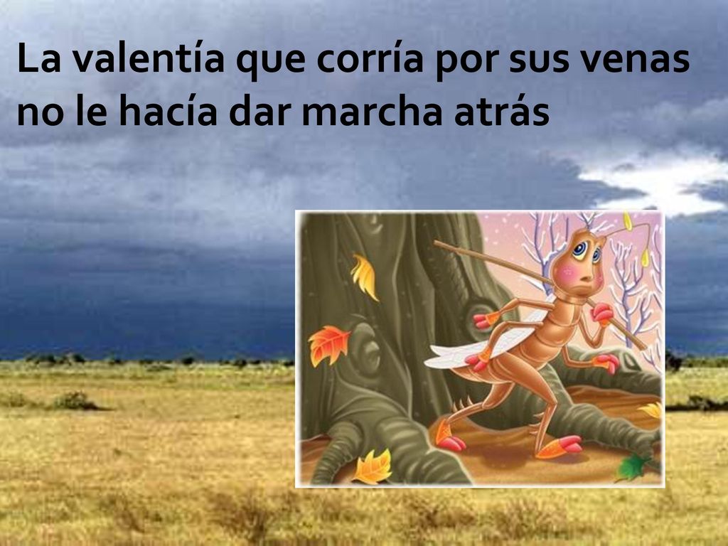 La valentía que corría por sus venas no le hacía dar marcha atrás