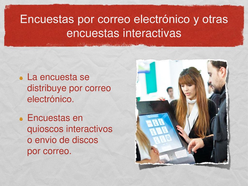 Encuestas por correo electrónico y otras encuestas interactivas