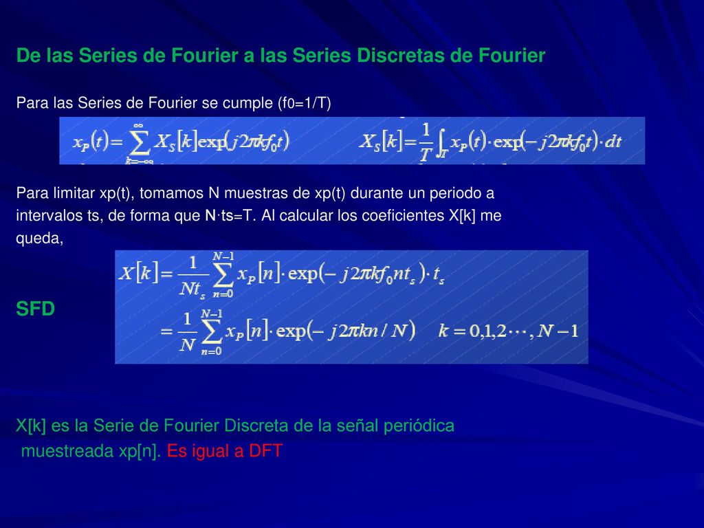 De las Series de Fourier a las Series Discretas de Fourier