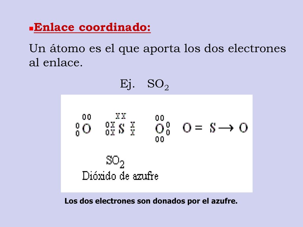 Un átomo es el que aporta los dos electrones al enlace.