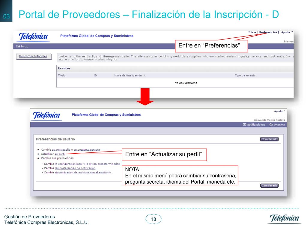 Portal de Proveedores – Finalización de la Inscripción - D