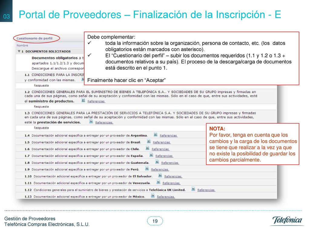 Portal de Proveedores – Finalización de la Inscripción - E