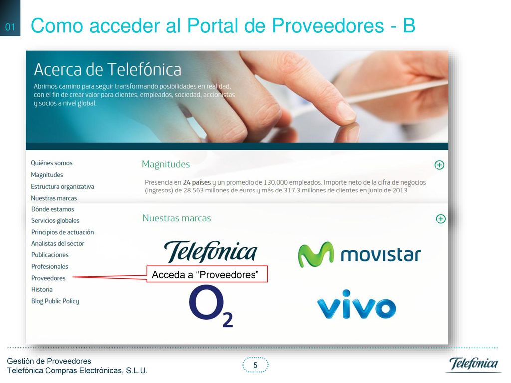 Como acceder al Portal de Proveedores - B
