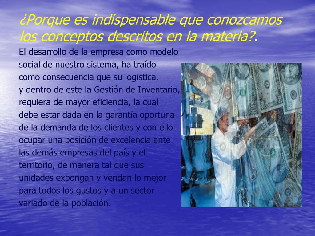 ¿Porque es indispensable que conozcamos los conceptos descritos en la materia .