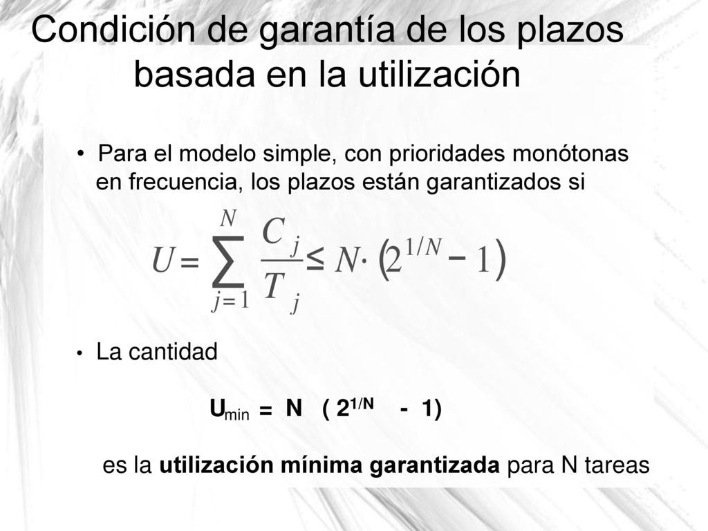 Condición de garantía de los plazos basada en la utilización