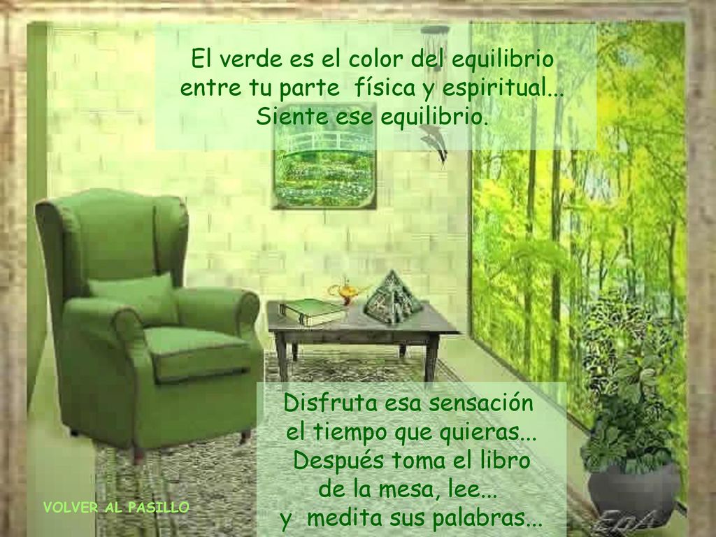 El verde es el color del equilibrio