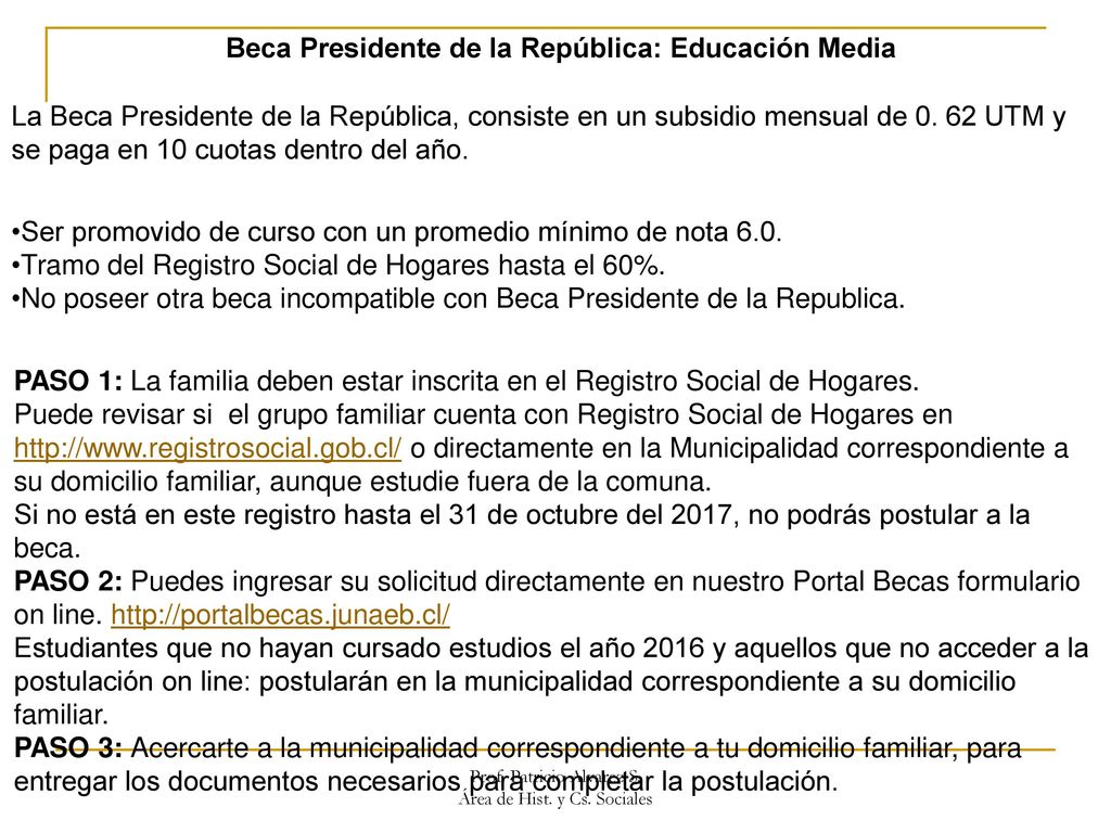 Prof. Patricio Alvarez S. Área de Hist. y Cs. Sociales